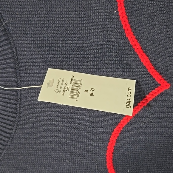 ❤️ NWT Gap Kids Small 6-7 Blue Sweater Dress Amour Valentine's Day - Picture 3 of 5